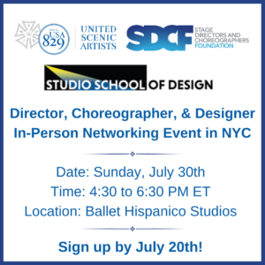 Director, Choreographer, & Designer In-Person Networking Event for Theatrical Performance